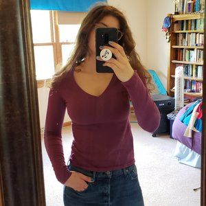 Authentic Old Navy Purple Long-Sleeve T-Shirt